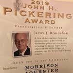 The ABA Honors MoFo Trial Titan Jim Brosnahan with Its 2019 John H. Pickering Achievement Award